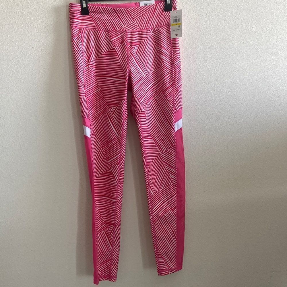 Tommy Hilfiger Leggings Full Length HighRise Sz M NWT pink color